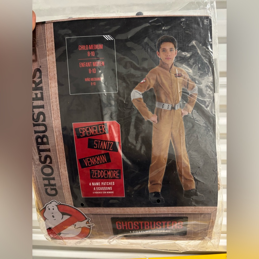 Amscan Ghostbusters Child Medium 8-10 Unisex Jumpsuit Costume Name Patches